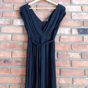George V-Neck Little Black Dress